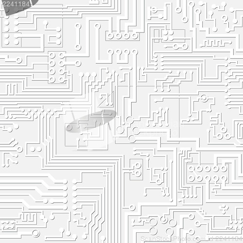 Image of Light gray circuit board pattern