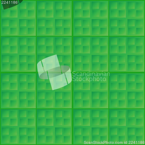 Image of Abstract green seamless pattern - square tiles