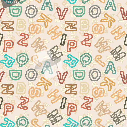 Image of Letters in vintage style - educational school pattern