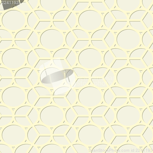 Image of Geometric abstract yellow hexagons texture