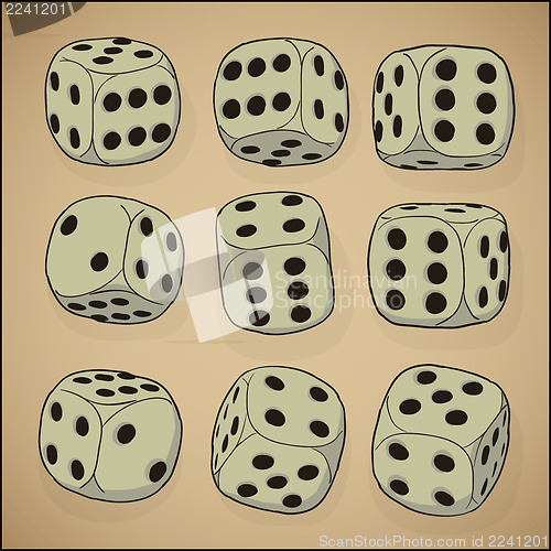 Image of Vintage style set - dices