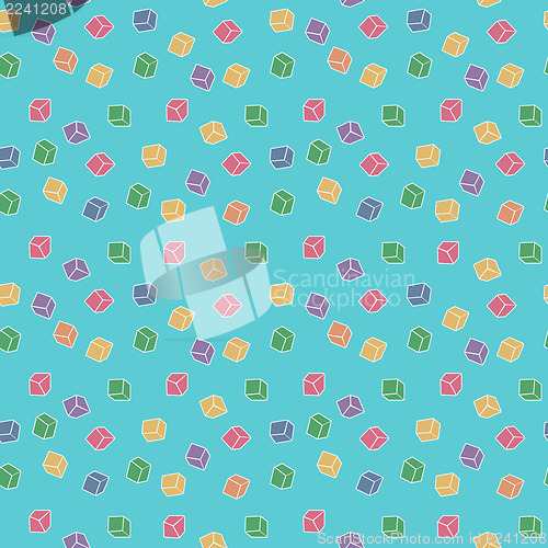 Image of Funny abstract seamless cubes pattern