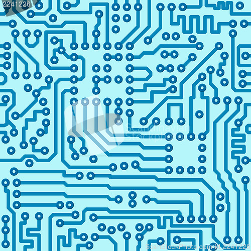 Image of Electronic digital circuit board - seamless pattern