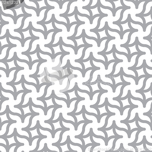 Image of Simple weaving pattern - white and gray abstract flowers 