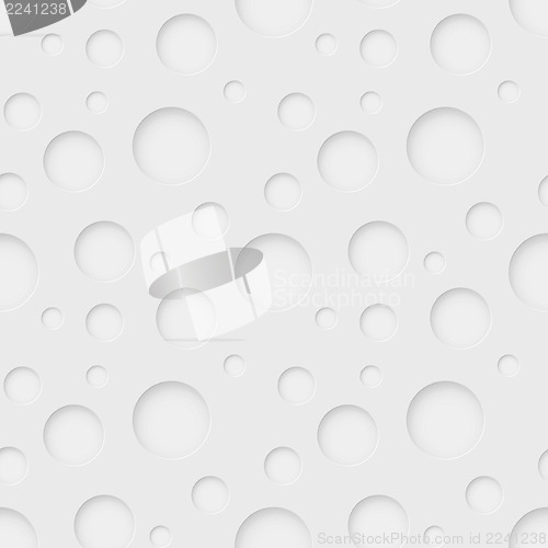 Image of Seamless pattern - round holes in white paper