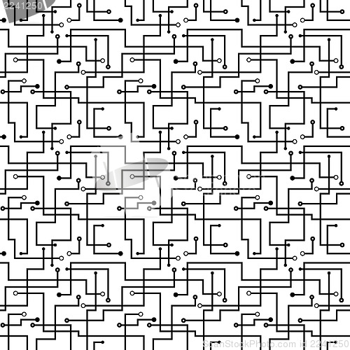 Image of Seamless abstract pattern - circuit board scheme