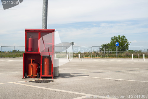 Image of Fire extinguishers and equipment