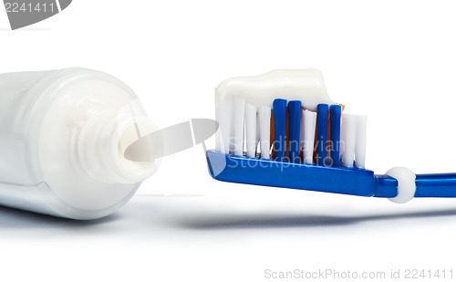 Image of Toothbrush and toothpaste