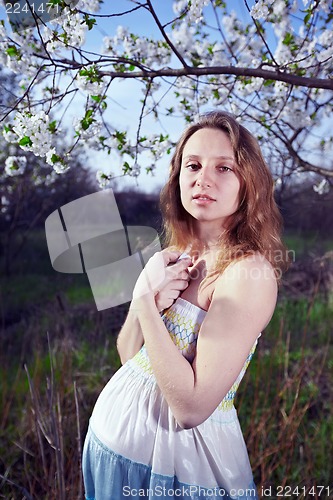 Image of Pregnant girl on a tree