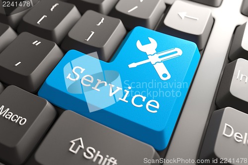 Image of Keyboard with "Service" Button.