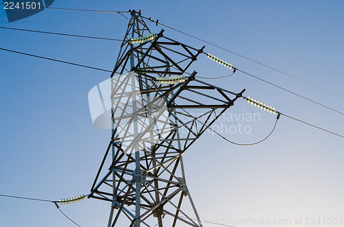 Image of High-voltage insulators on a pillar of an electric main