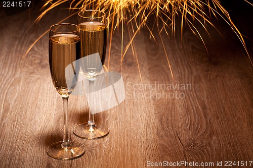 Image of two glass with champagne