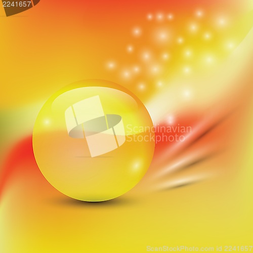 Image of colorful background  with  yellow sphere