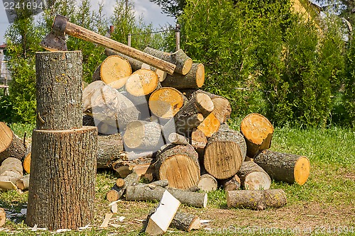 Image of Chopping firewood