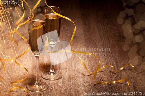 Image of two glass with champagne