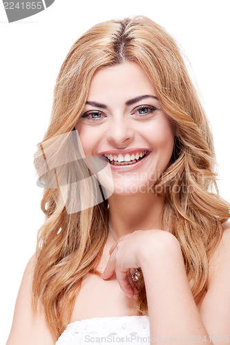 Image of attractive beautiful blond woman portrait