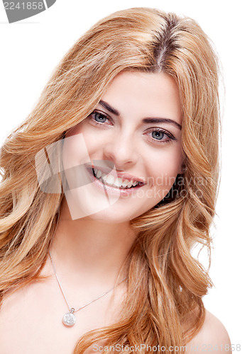 Image of attractive beautiful blond woman portrait