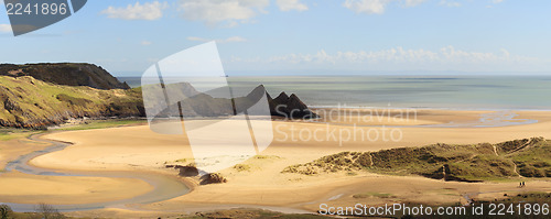 Image of Three Cliffs Bay panorama