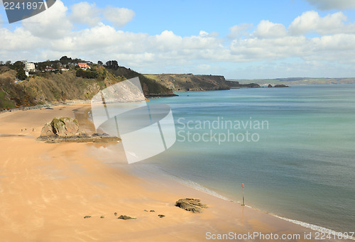 Image of Tenby beach in April