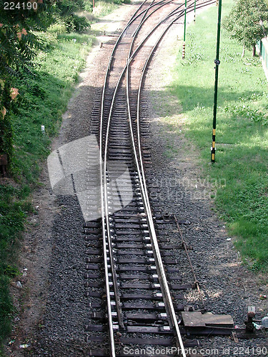 Image of turn out of rails