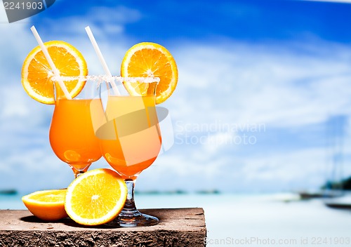 Image of Two bocals of Tequila Sunrise cocktail