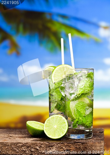 Image of two glasses of Mojito cocktail