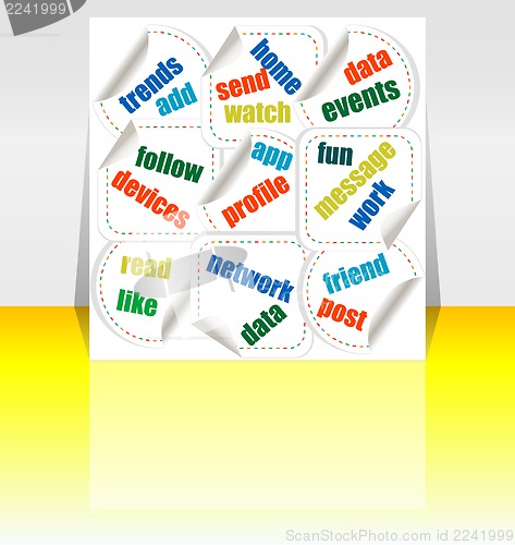 Image of Social media wording, word cloud - Flyer or Cover Design