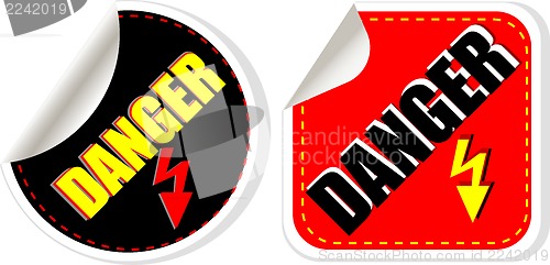 Image of High voltage danger sign, symbol