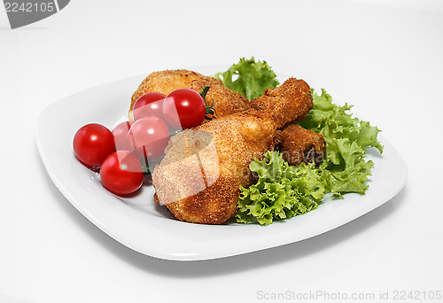 Image of Fried chicken legs.