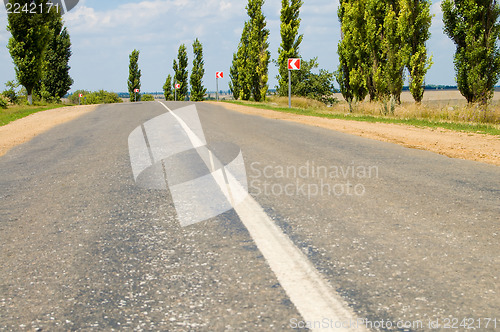 Image of line on road