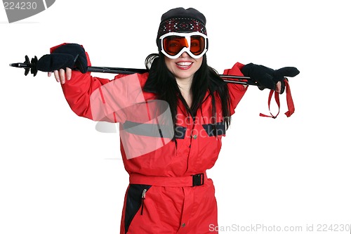 Image of Woman in ski gear