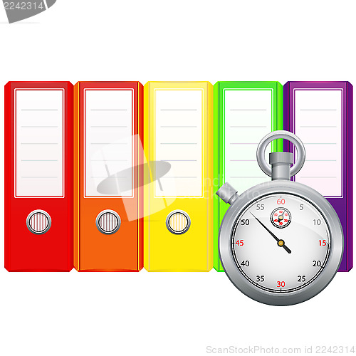 Image of Binders and stopwatch