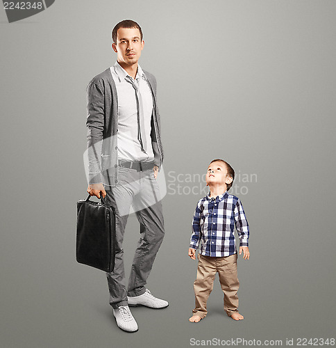 Image of Father And Baby Son