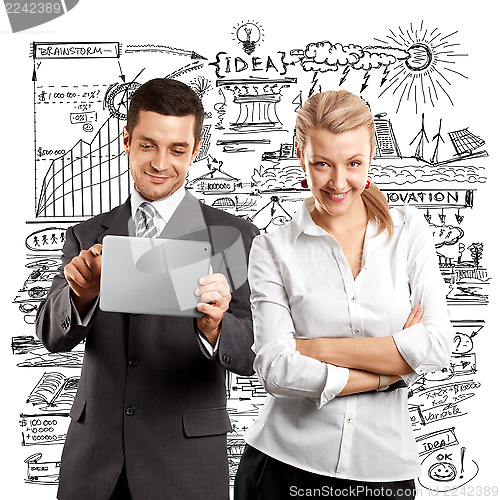 Image of Business Woman and Man