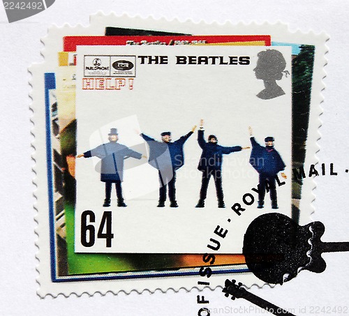 Image of  Beatles Album "Help!" Stamp.