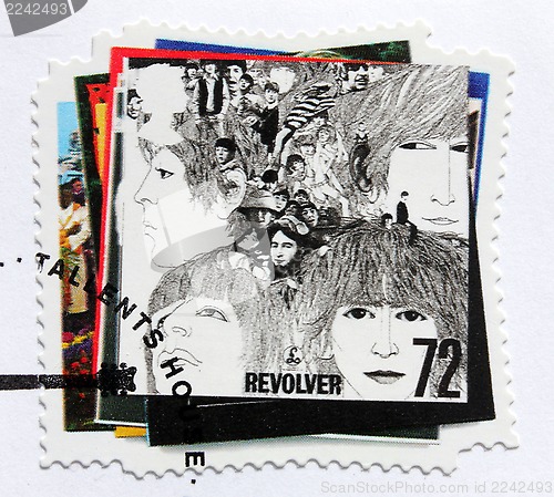 Image of Beatles Album "Revolver" Stamp