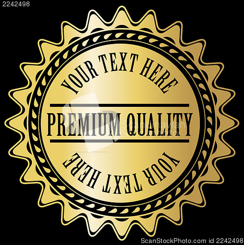 Image of Gold label with example text