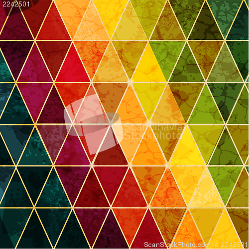 Image of Colorful abstract geometric background with triangular polygons.