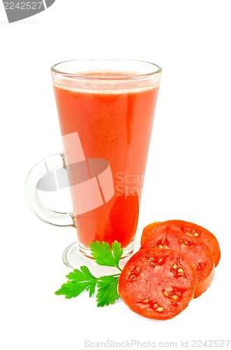 Image of Juice tomato in a tall glass with parsley