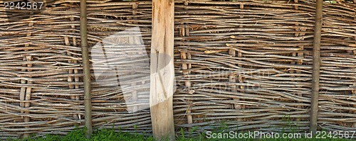 Image of Old rural wicker fence