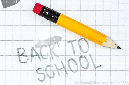 Image of "Back to school" written on a squared