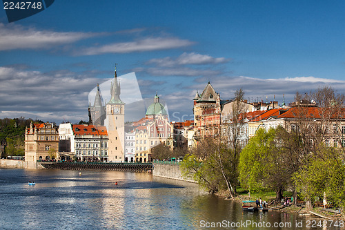 Image of Prague architecture near the Vltava river