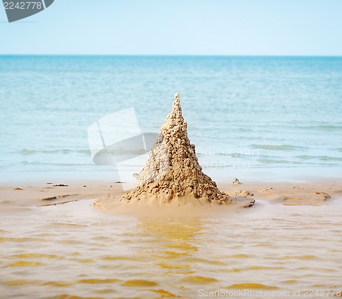 Image of Sand Castle on Beach