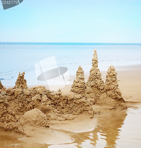 Image of Sand Castle on Beach