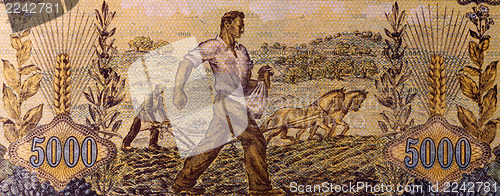 Image of Farmers Sowing and Plowing