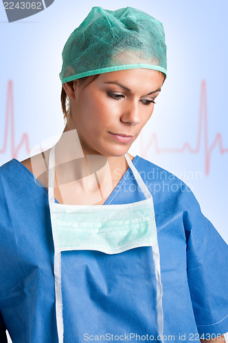 Image of Sad Female Surgeon