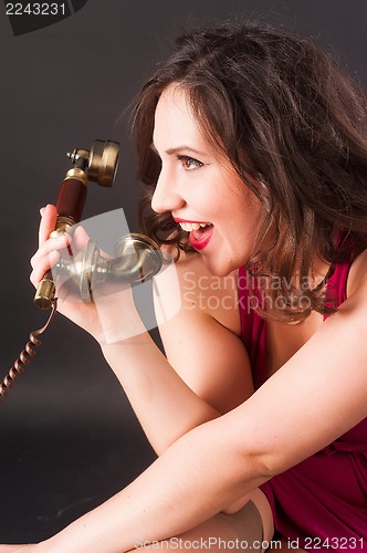 Image of woman crying in phone