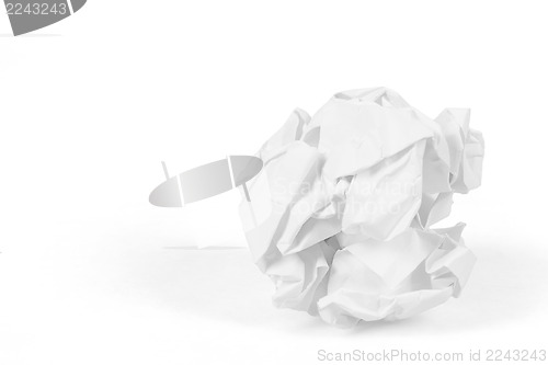 Image of close-up of crumpled paper ball 