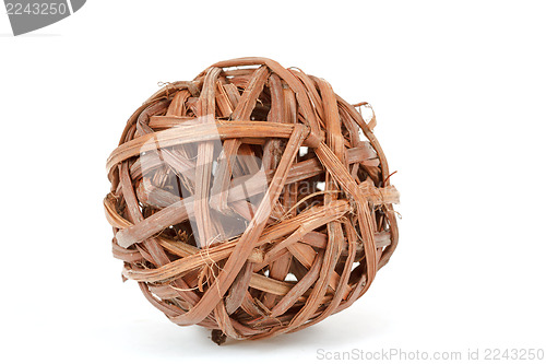 Image of A decorative wicker wooden balls
