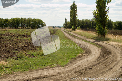 Image of turning on rural road